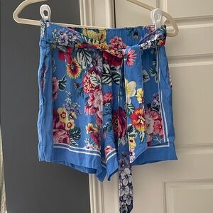 Maeve by Anthropologie Floral Women’s Shorts w/ Tie Waist Band